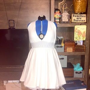 NWT SANCTUARIE WHITE GLITTER MARILYN MONROE DRESS